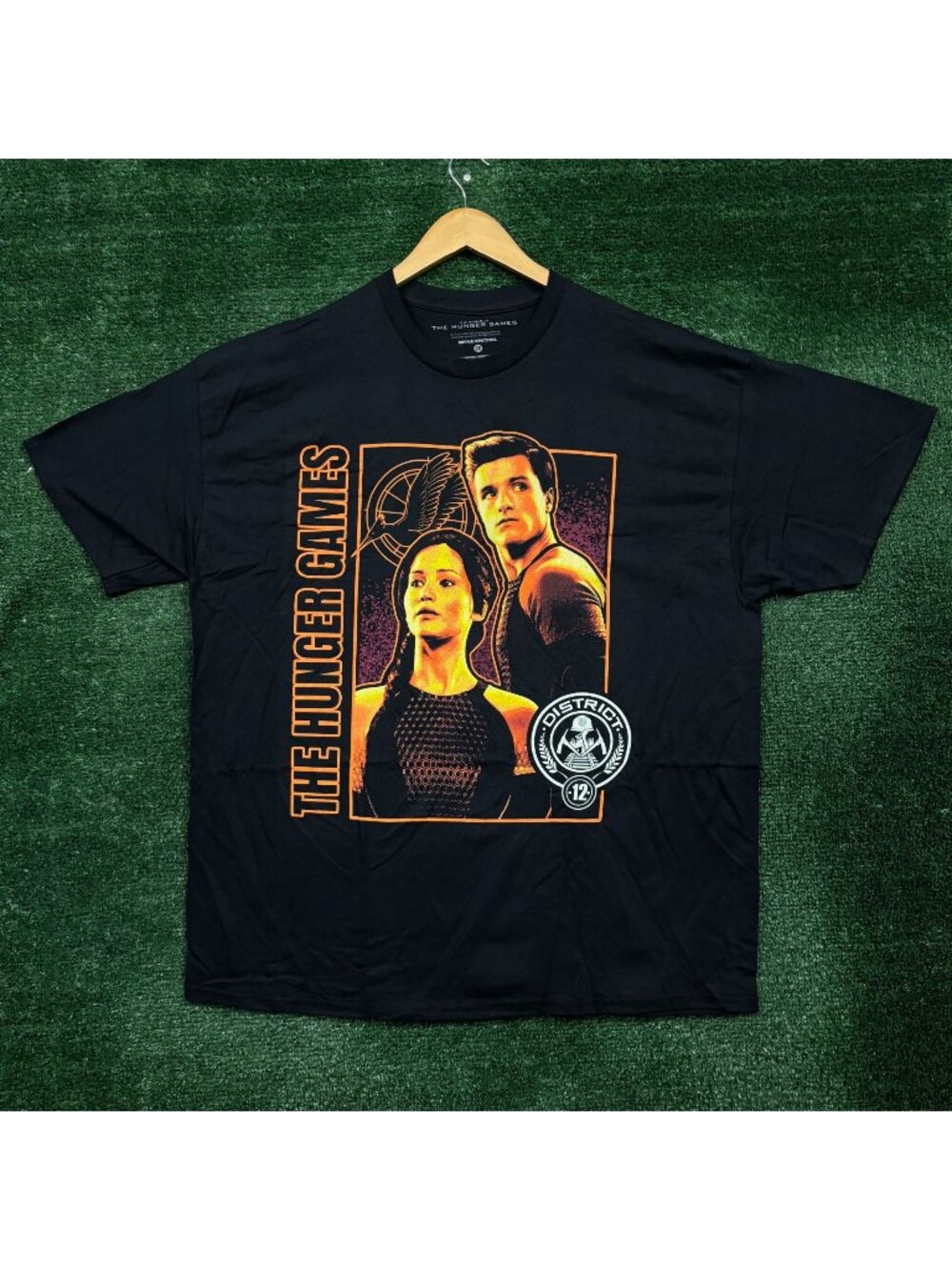 The Hunger Games Katniss and Peeta District 12 Tributes 75th Games T-Shirt 2X